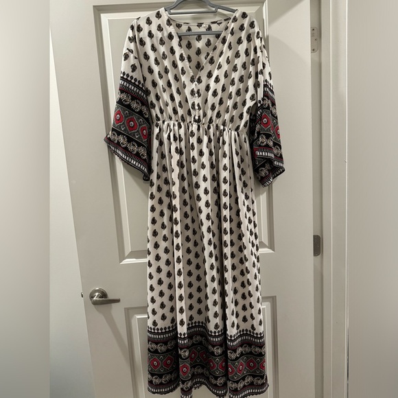 Women’s Bohemian Contrast Patchwork Dress - Picture 1 of 9